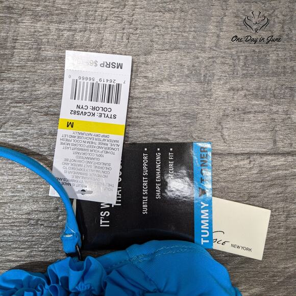 Kenneth Cole Tummy Toner Tankini Top Swimsuit Size M - Picture 2 of 3